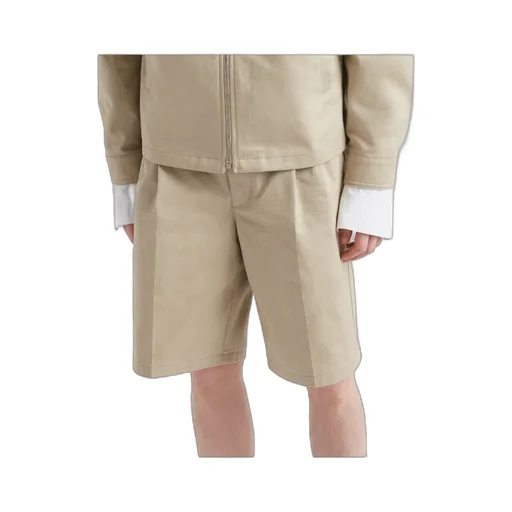 Pleated Knee-Length Shorts