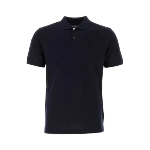Triangle-Logo Piqué Polo Shirt
