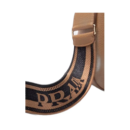 Logo Plaque Zipped Shoulder Bag