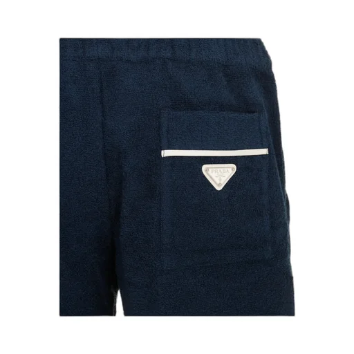 Logo-Plaque Cotton Shorts