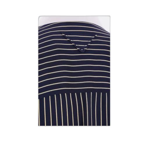Belted Waist Striped Dress