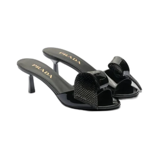 Bow-Detailed Slip-On Sandals