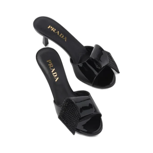 Bow-Detailed Slip-On Sandals