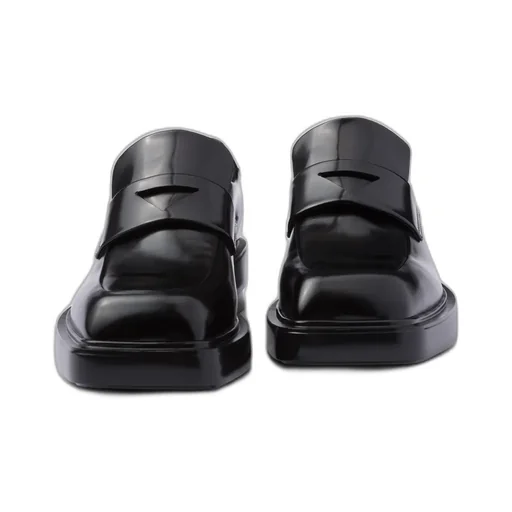 Triangle-Patch Slip-On Loafers