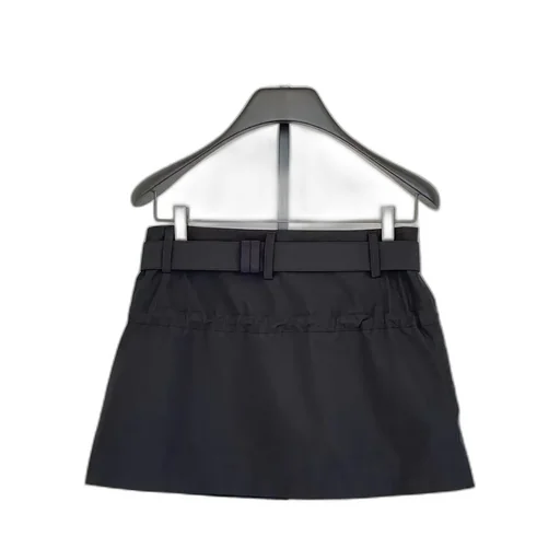High-Waist Buckled Mini Skirt