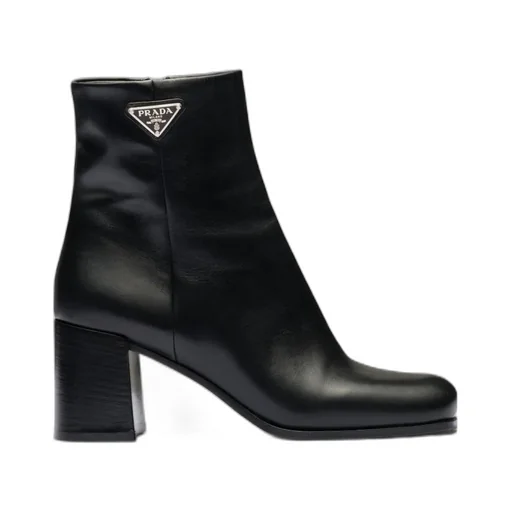 Round Head High-Heeled Short Boots