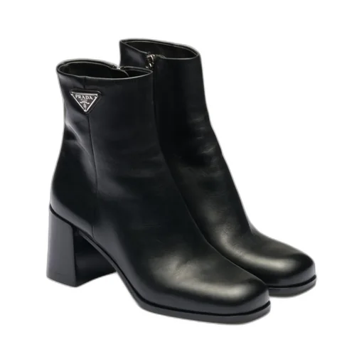 Round Head High-Heeled Short Boots