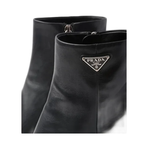 Round Head High-Heeled Short Boots