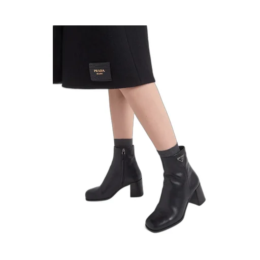 Round Head High-Heeled Short Boots