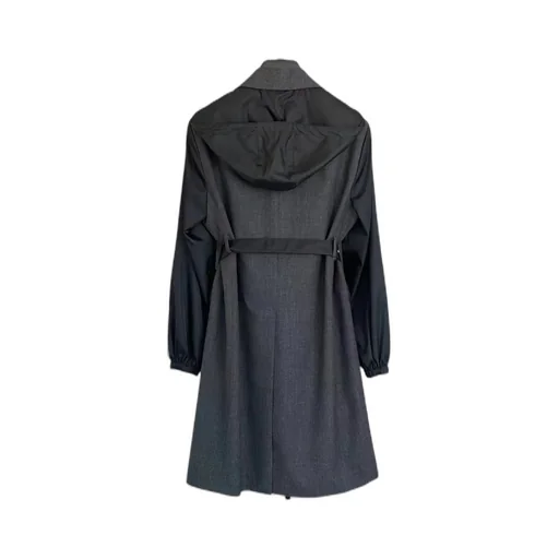 Waistband Single-Breasted Coat