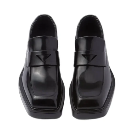 Triangle-Patch Slip-On Loafers
