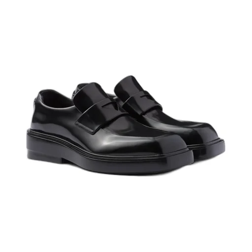 Triangle-Patch Slip-On Loafers