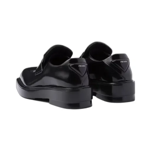 Triangle-Patch Slip-On Loafers