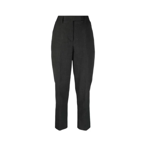 Mid-Rise Zip-Pocket Cropped Trousers