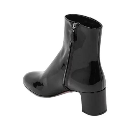 Round Head Zipper Short Boots