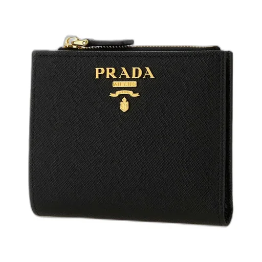 Logo Plaque Leather Wallet