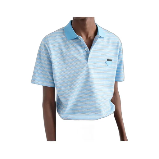 Short-Sleeved Striped Polo Shirt