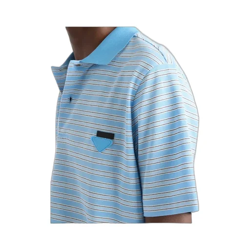 Short-Sleeved Striped Polo Shirt