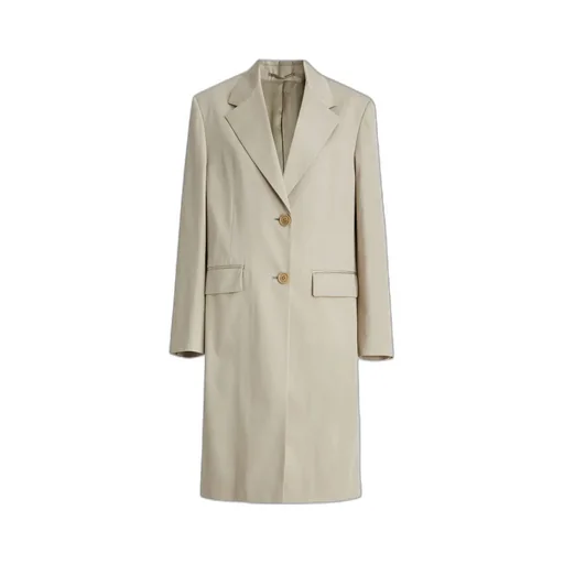 Single-Breasted Long-Sleeved Coat