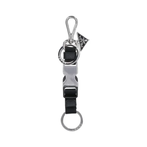 Prada Triangle-Logo Keychain