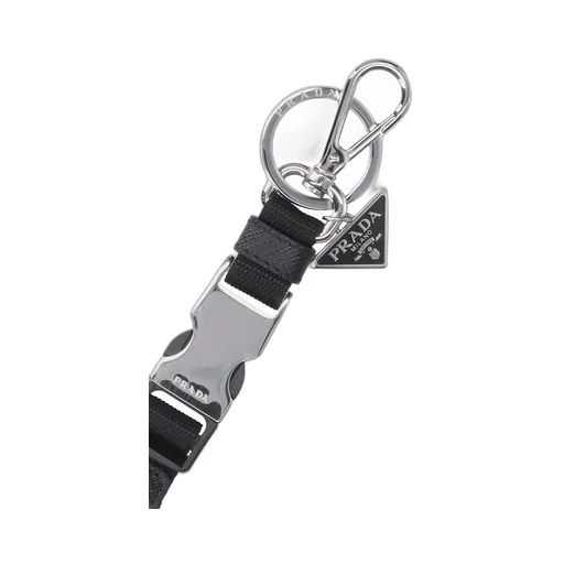 Prada Triangle-Logo Keychain