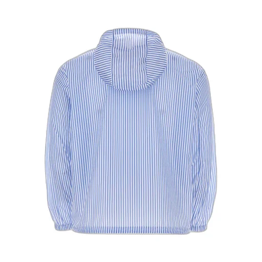 Striped Hooded Windbreaker