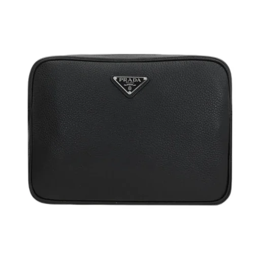 Triangle-Logo Zipped Crossbody Bag