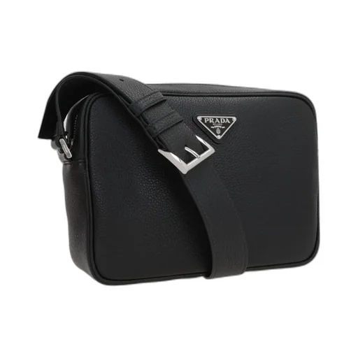 Triangle-Logo Zipped Crossbody Bag