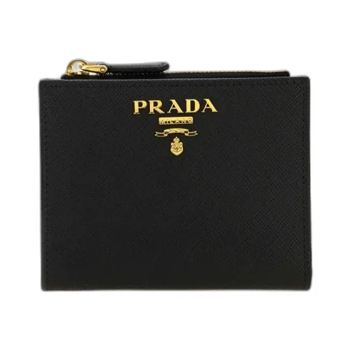Logo Plaque Leather Wallet