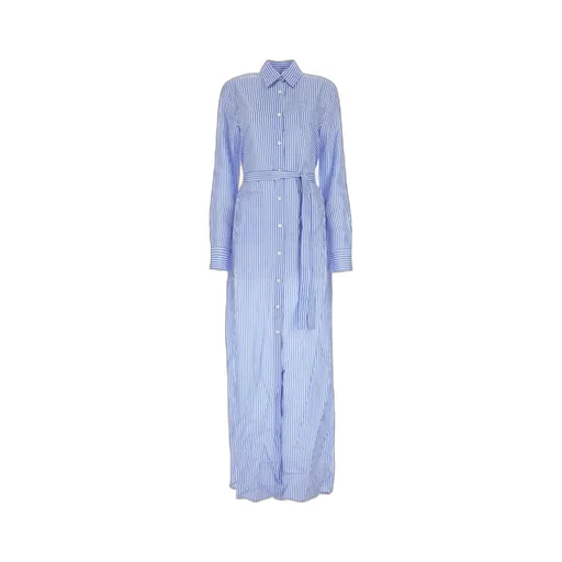 Striped Shirt Maxi Dress