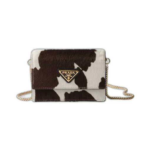 Triangle-Logo Chain-Linked Card Holder