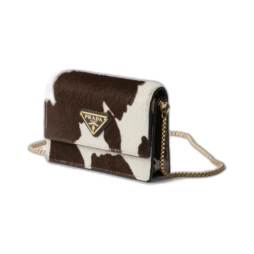 Triangle-Logo Chain-Linked Card Holder