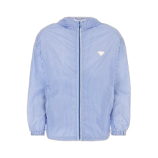 Striped Hooded Windbreaker
