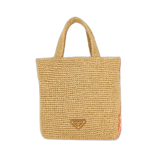 Raffia Floral Tote Bag
