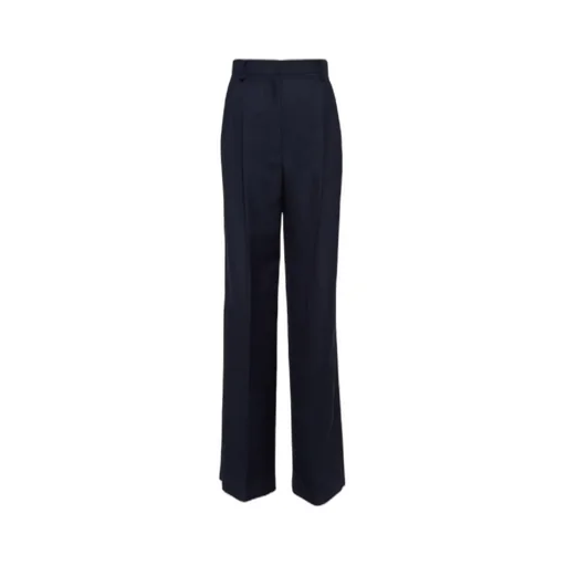 High-Waist Belted Pleated Trousers