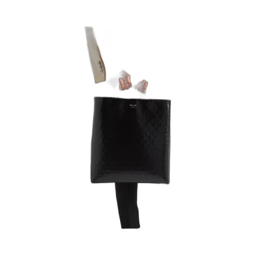 Embossed-Printed Top Handle Bag