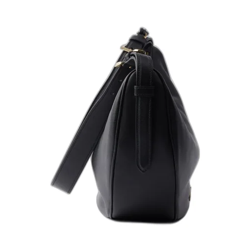 Triangle-Logo Demi-Lune Shoulder Bag