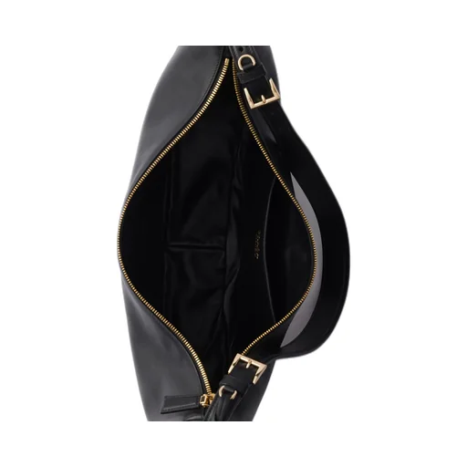 Triangle-Logo Demi-Lune Shoulder Bag