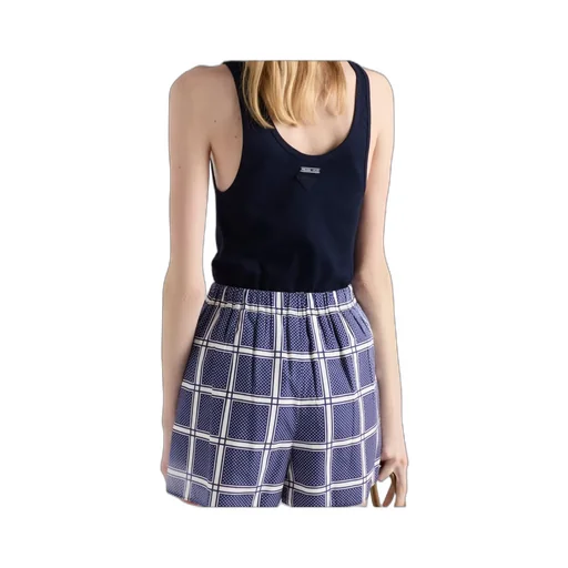 Triangle-Patch Scoop Neck Tank Top