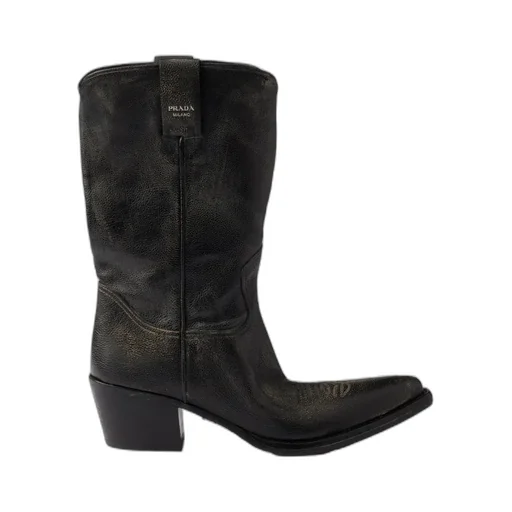 Pointed-Toe Slip-On Boots