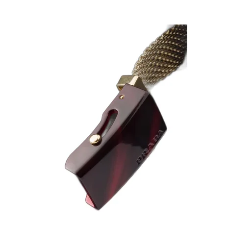 Buckle Leather Bucket Bag With Jeweled Belt