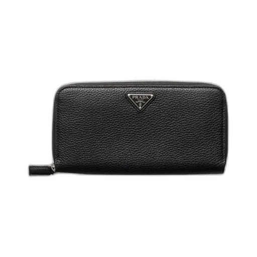 Logo Plaque Zip-Around Wallet