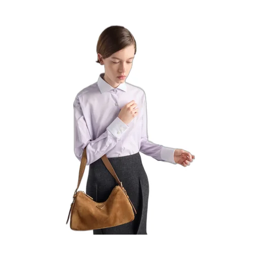 AimÉE Medium Suede Shoulder Bag