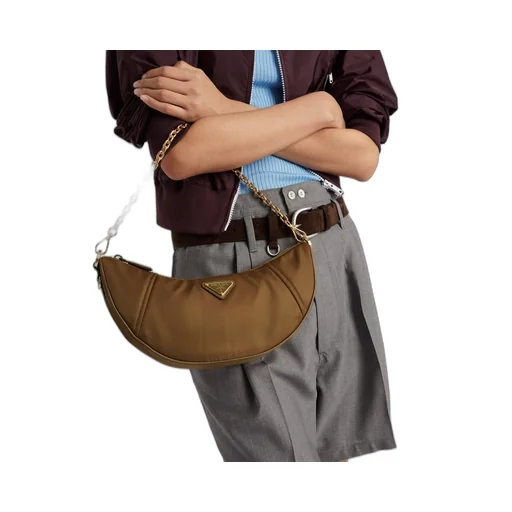 Re-Nylon Demi-Lune Shoulder Bag