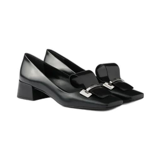 Square-Toe Slip-On Pumps