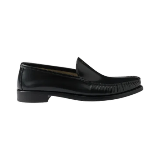 Logo-Debossed Ruched Loafers