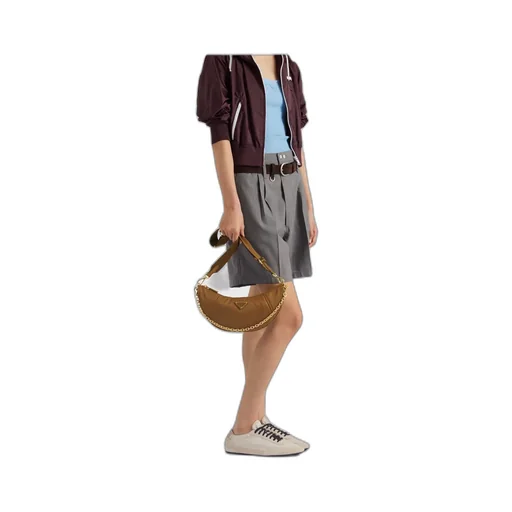 Re-Nylon Demi-Lune Shoulder Bag