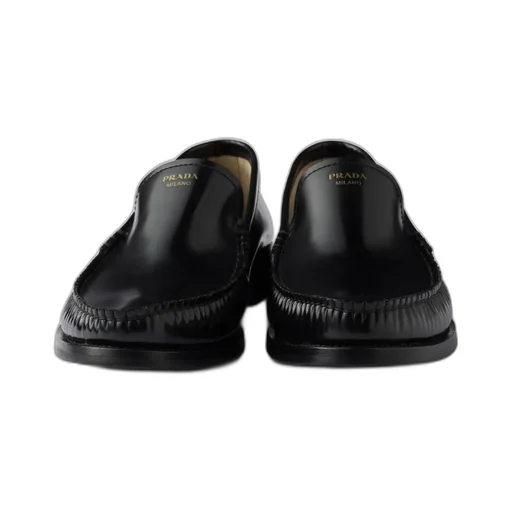 Logo-Debossed Ruched Loafers