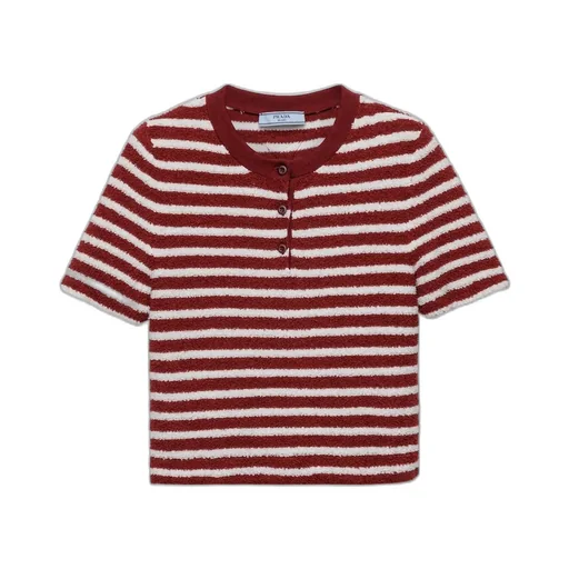 Striped Straight Hem Polo Top