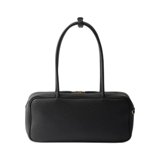 Triangle-Logo Zipped Shoulder Bag